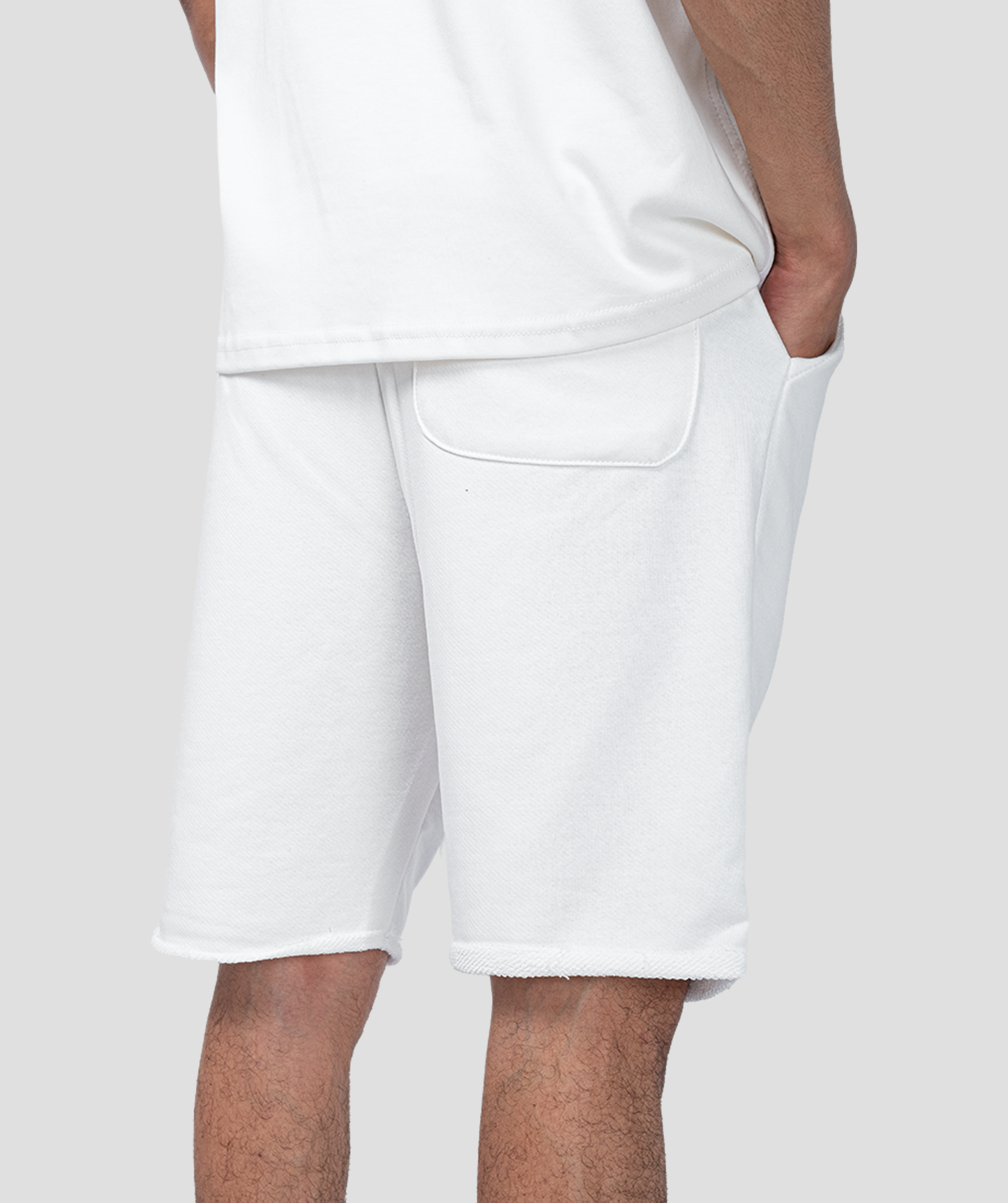jersey shorts in grey