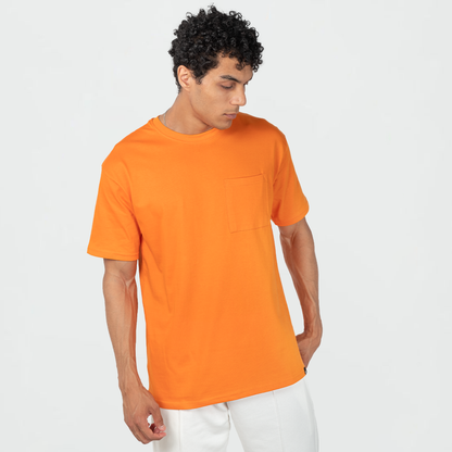 relaxed pocket t-shirt in beige