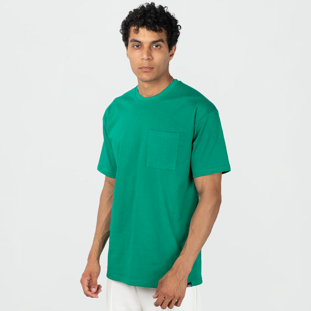 relaxed pocket t-shirt in beige