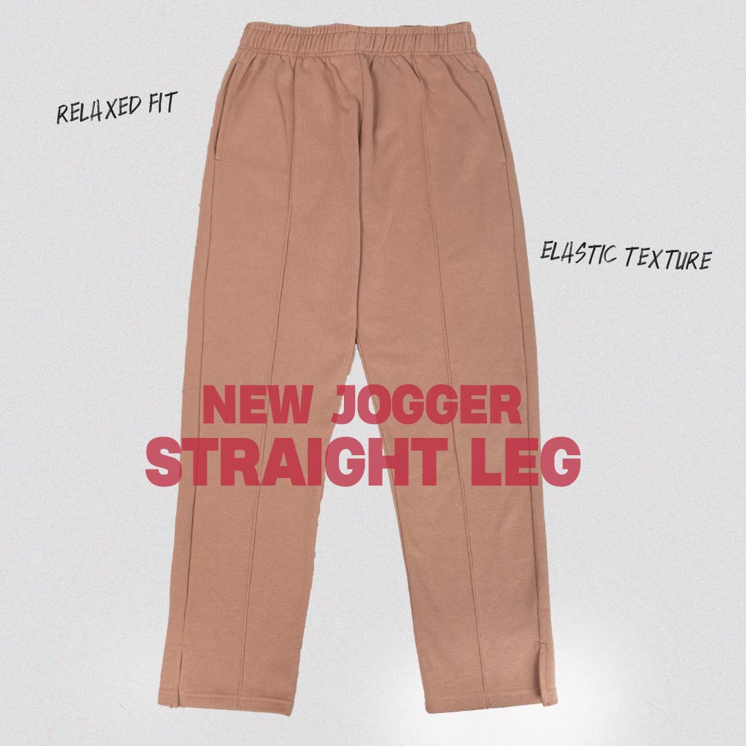 smart straight leg joggers in light green